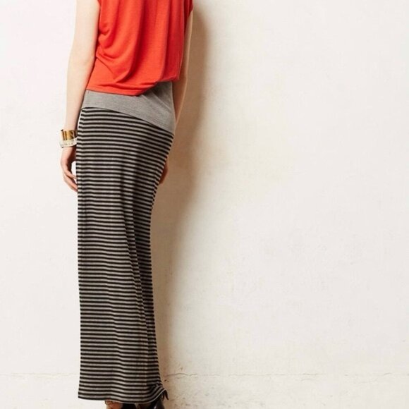 Stacy Chang Anthropologie Askew T shirt jersey layered Maxi Dress Sz XS - Picture 6 of 10